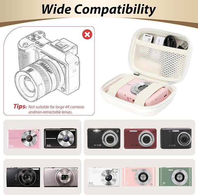 Digital Camera Case for CAMKORY, KODAK PIXPRO FZ45/FZ55, Canon IXUS 285 HS