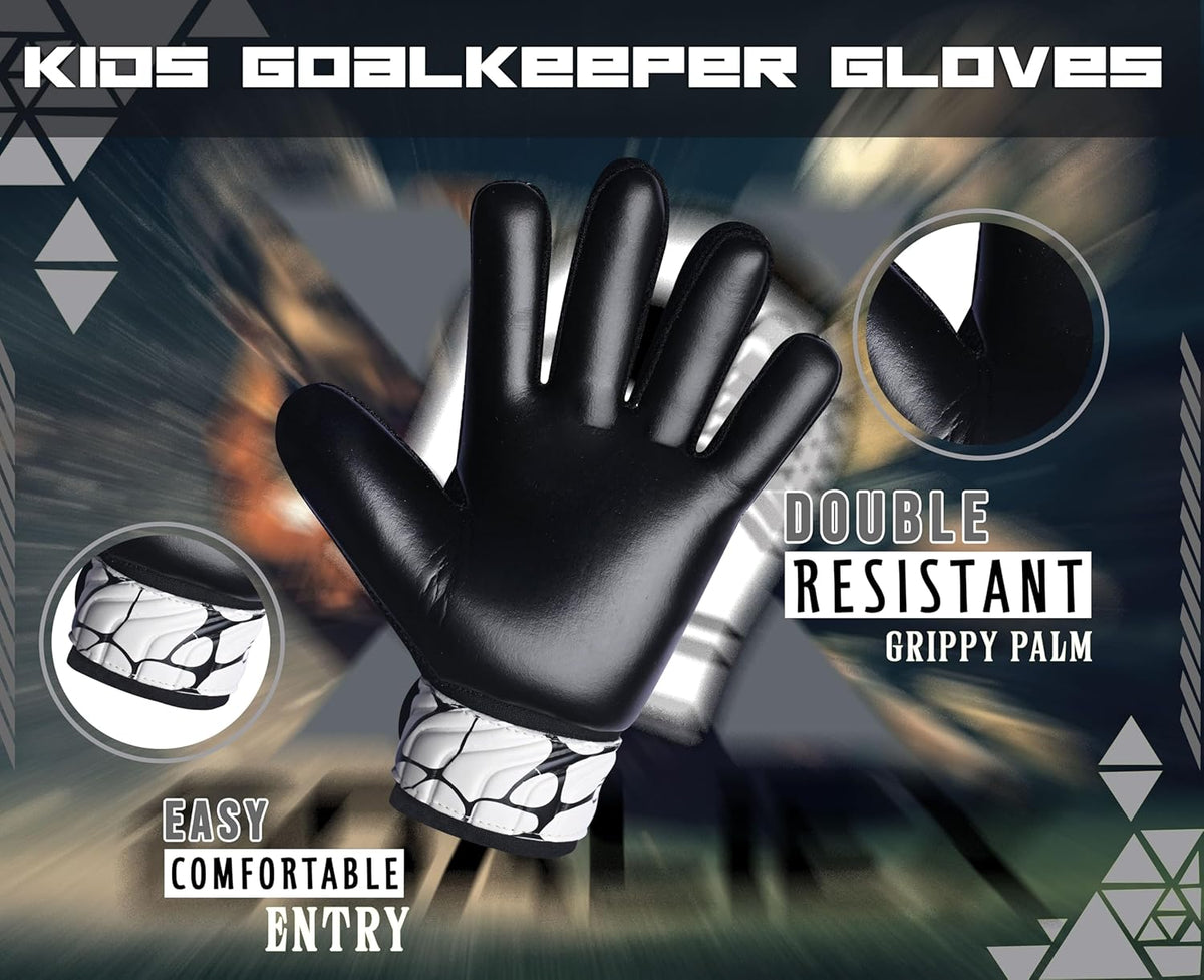Regine Switzerland Soccer Goalie Gloves - Youth Football Goalkeeper Gloves with 4mm Super Grip Palm