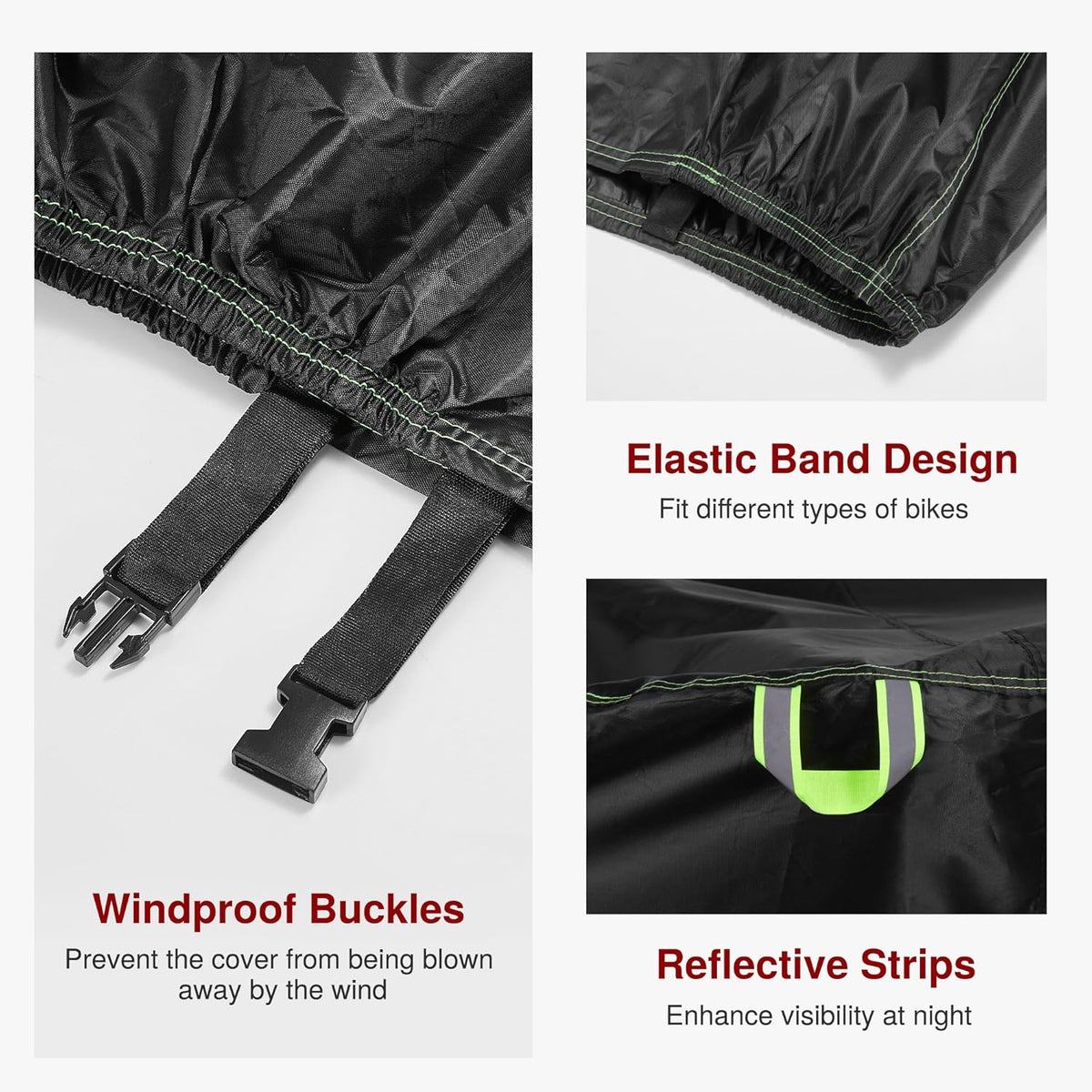 Puroma Bike Cover - 210D Waterproof Outdoor Storage for 1-3 Bikes | UV, Dust & Wind Proof with Lock Hole