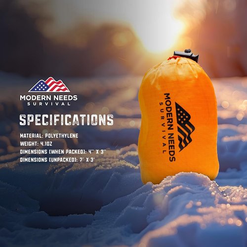 **MODERN NEEDS Emergency Sleeping Bag - Thermal Bivy Sack & Survival Blanket | Ideal for Hiking & Outdoor Use**