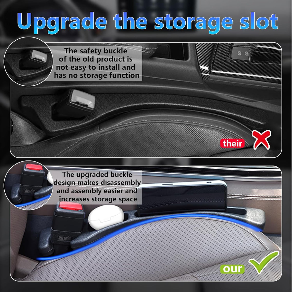 【Compatible with Toyota Camry】 Car Seat Gap Filler