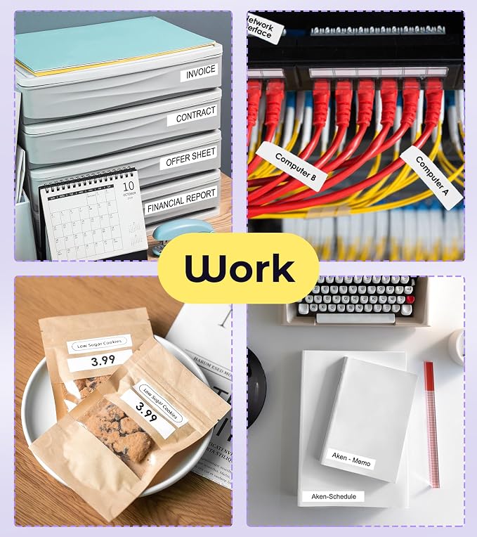 Vixic Label Maker Machine with Tapes, D210S Portable Label Maker, Label Maker