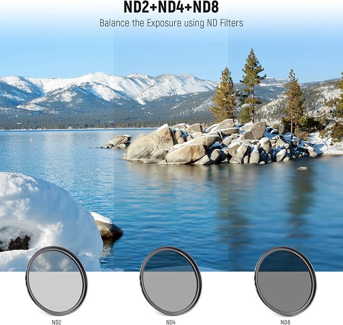 NEEWER 82mm Lens Filter Kit: UV, Lens Hood and Lens Cap Compatible