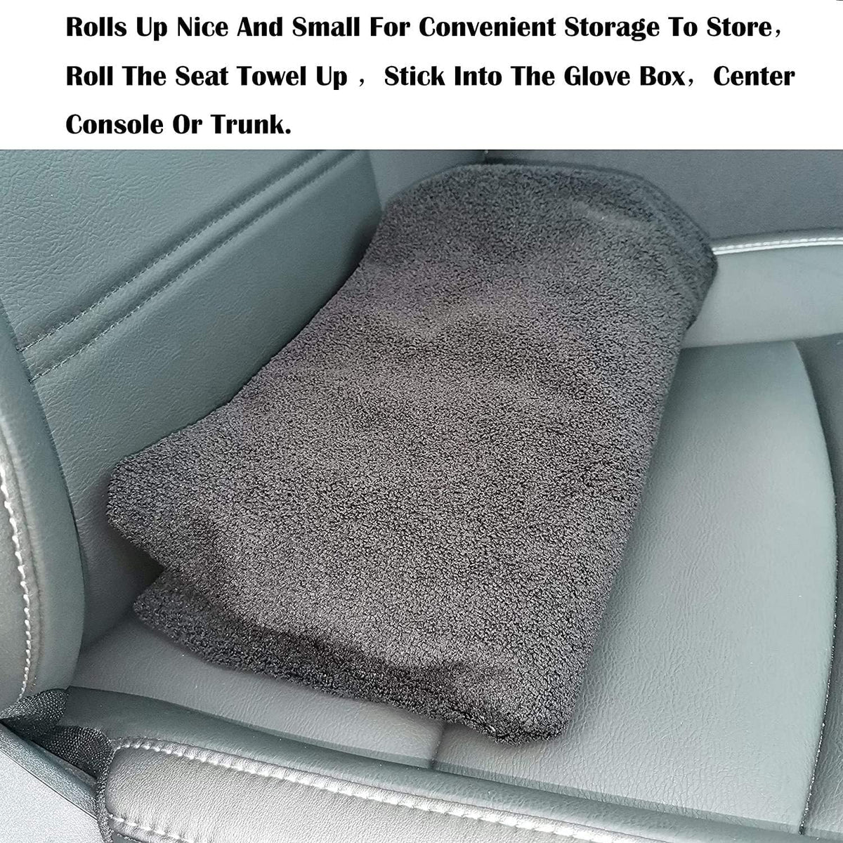 Car Seat Cover Protector Front Seats,for Gym Workout,Running,Swimming,Beach and Hiking,Waterproof Sweat Towel Bucket Seat Covers for Cars SUV Trucks (Grey, 1Pcs)