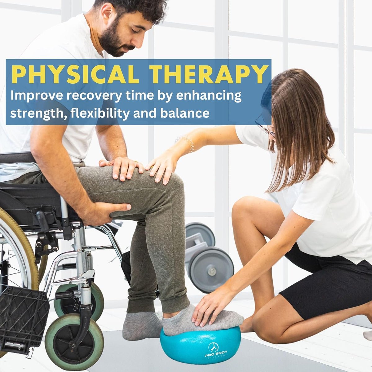 ProBody Pilates Ball 9 Inch - Small Exercise Ball for Core Stability, Yoga, & Physical Therapy