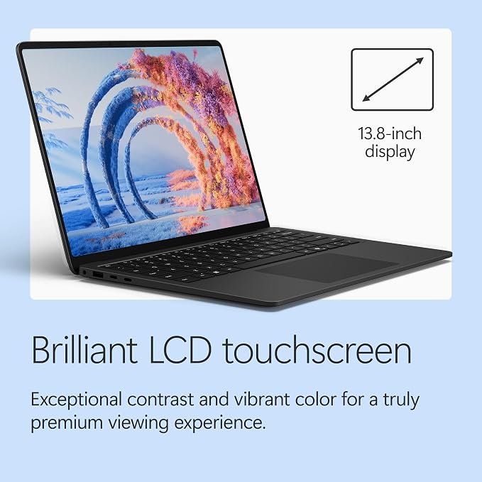 Microsoft Surface Laptop (2026), 13.8-inch Premium Performance Laptop, Snapdragon X2 Elite Processor, Touchscreen Display, 16GB RAM, 512GB SSD Storage, Windows 11 Copilot+ PC Built for AI, Black