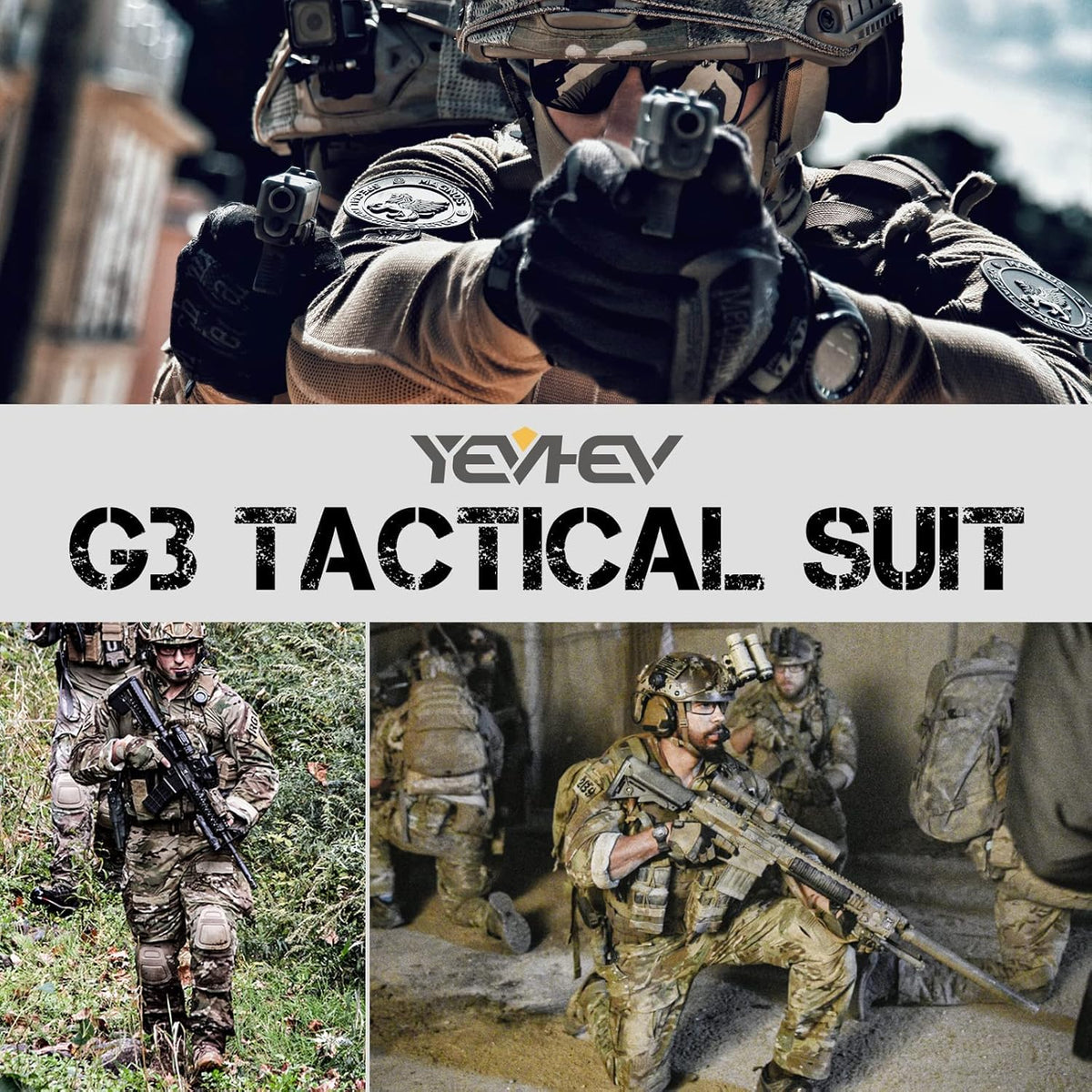 YEVHEV G3 Camouflage Shirt - Tactical Hunting Uniform with Elbow Pads for Men | Durable & Stylish