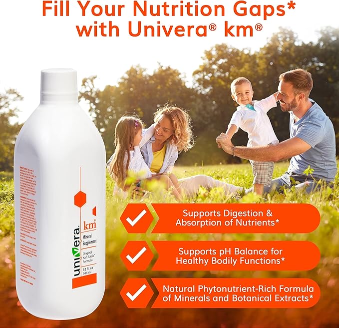Univera KM Mineral Supplement | Original Karl Jurak Formula | Rich in Potassium & Vitamins | Stabilizes pH Balance | Supports Digestion + Nutrient Absorption | Natural Phytonutrients | 60 Day Supply