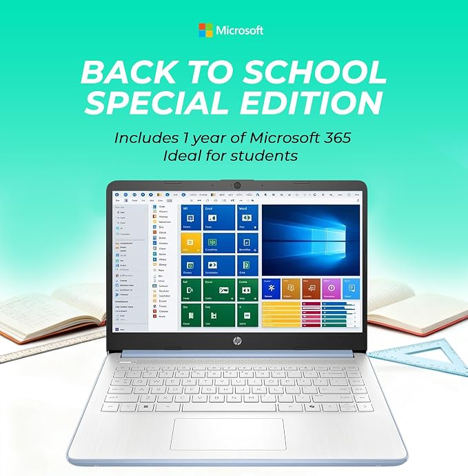 HP Everyday Laptop • 2026 Edition • Latest AMD Processor • 256GB SSD + 1TB Cloud Storage • Microsoft 365 • Thin & Portable • Fast Charge and Long Battery Life • Win 11