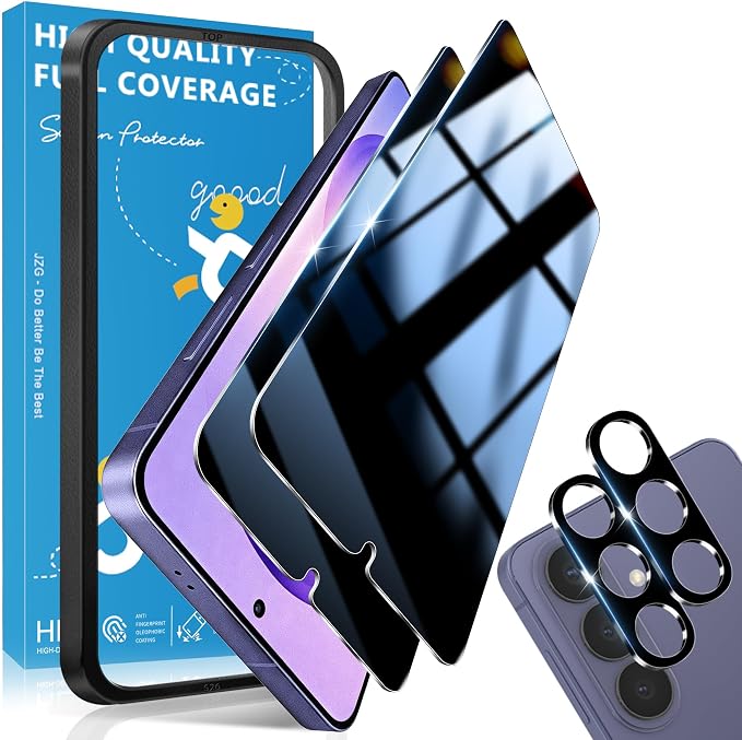 2+2 Pack for Galaxy S26 Privacy Screen Protector and Lens Protector, Ultrasonic