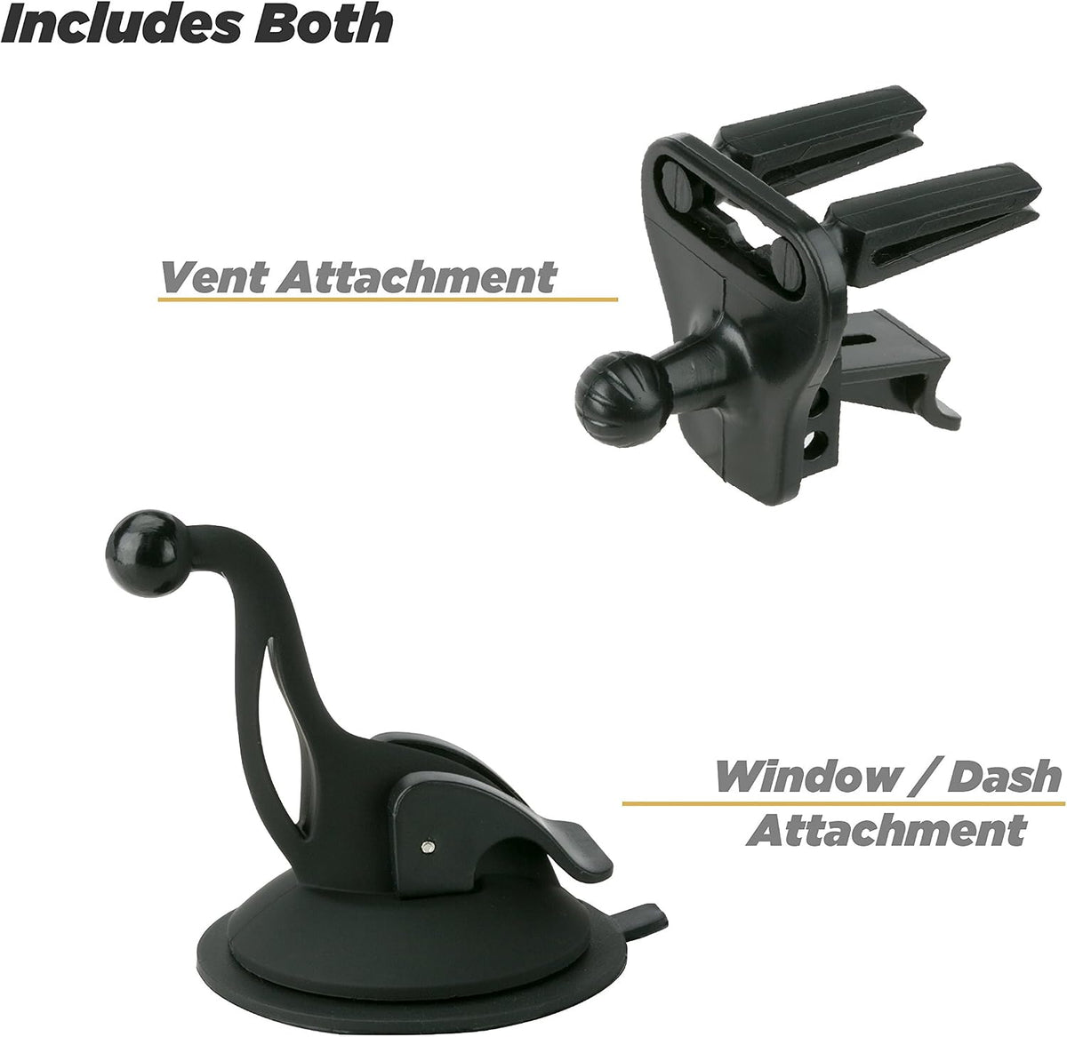 Scosche HDVM Universal 3-in-1 Vent/Windshield/Dashboard Cell Phone Holder Car Mount, Suction Cup Phone Mount with Vent Clip, Compatible with iPhone 16/15/14/13/12 & Mobile Phones up to 3.5 inches