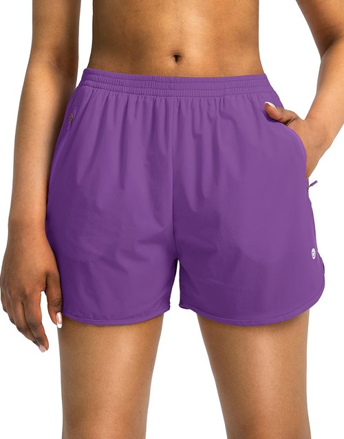 G Gradual Women's Running Shorts - Quick Dry Athletic Gym Shorts with Zipper Pockets | 3" Comfy Liner
