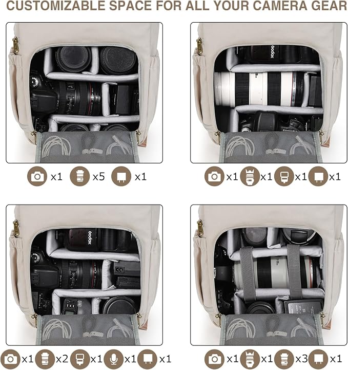 BAGSMART Camera Backpack, DSLR Camera Bag Backpacks