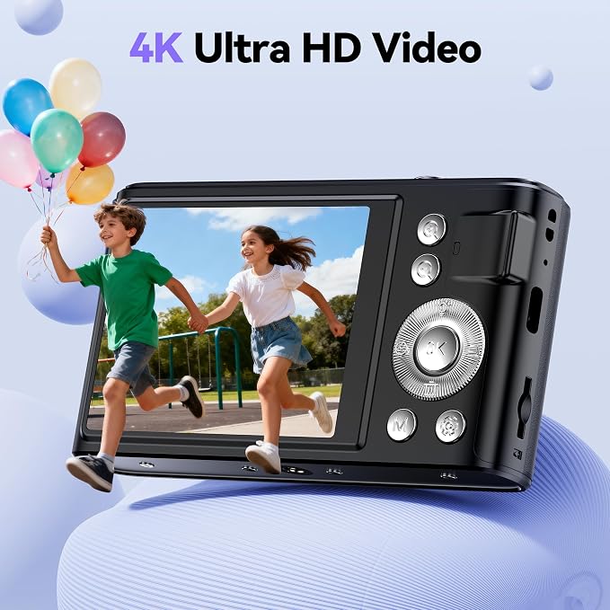 Digital Camera 4K for Kids: 48MP Cameras for Teens Photography