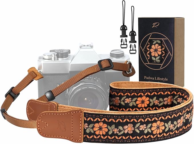 Padwa Lifestyle Embroidered Floral Camera Strap