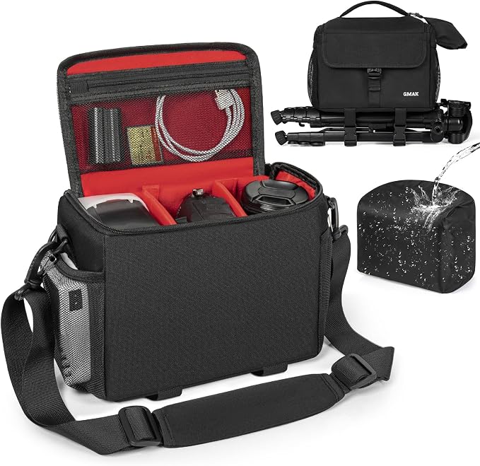 GMAK Waterproof Camera Bag for Photographers, Anti-shock Camera Shoulder Bags