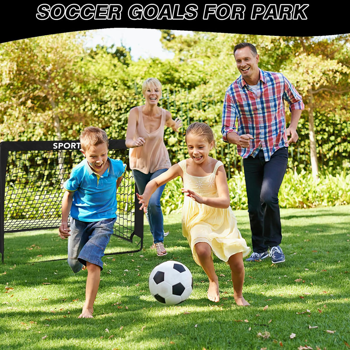 Pop Up Soccer Goal Net Set by [Brand Name] - 2 Pack 4' x 3' Portable Goals for Kids | Indoor & Outdoor Use