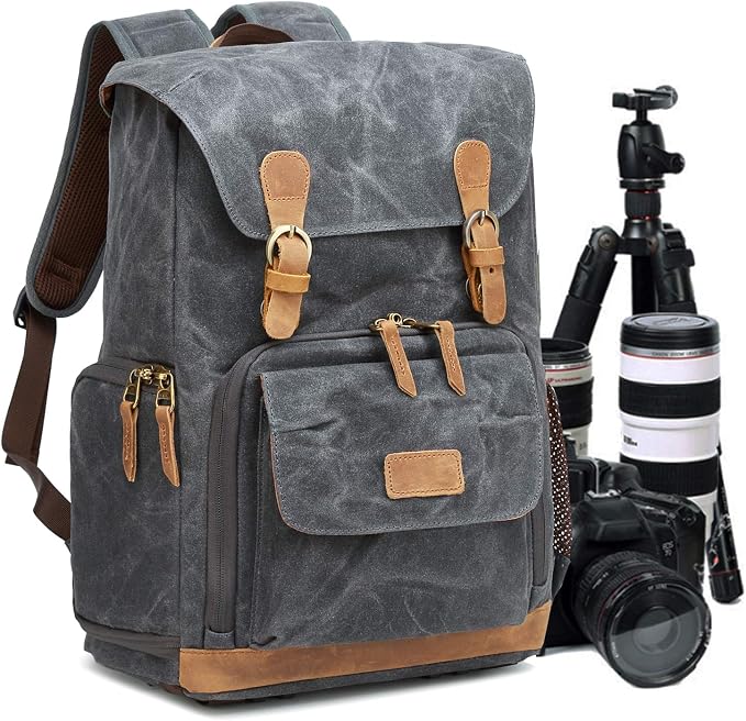 UBAYMAX Camera Backpack, DSLR SLR Waterproof Canvas Camera Bags Rucksack 15.6