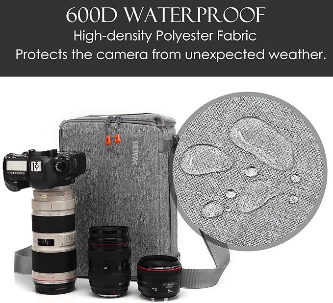 Camera Insert Bag, Shockproof &Pressure-proof Dual Opening Padded Camera Lens