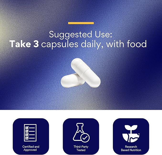 Research Verified Fibro Support - 90 Capsules - MSM, Magnesium, Vitamin D3, BioPerine - 1 Month Supply - Vegan