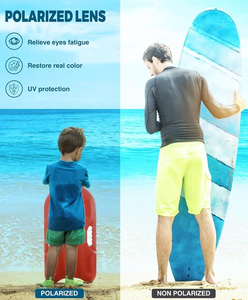 Aegend Swim Goggles for Kids 6-11 | Polarized Anti-Fog UV Protection Pool Goggles