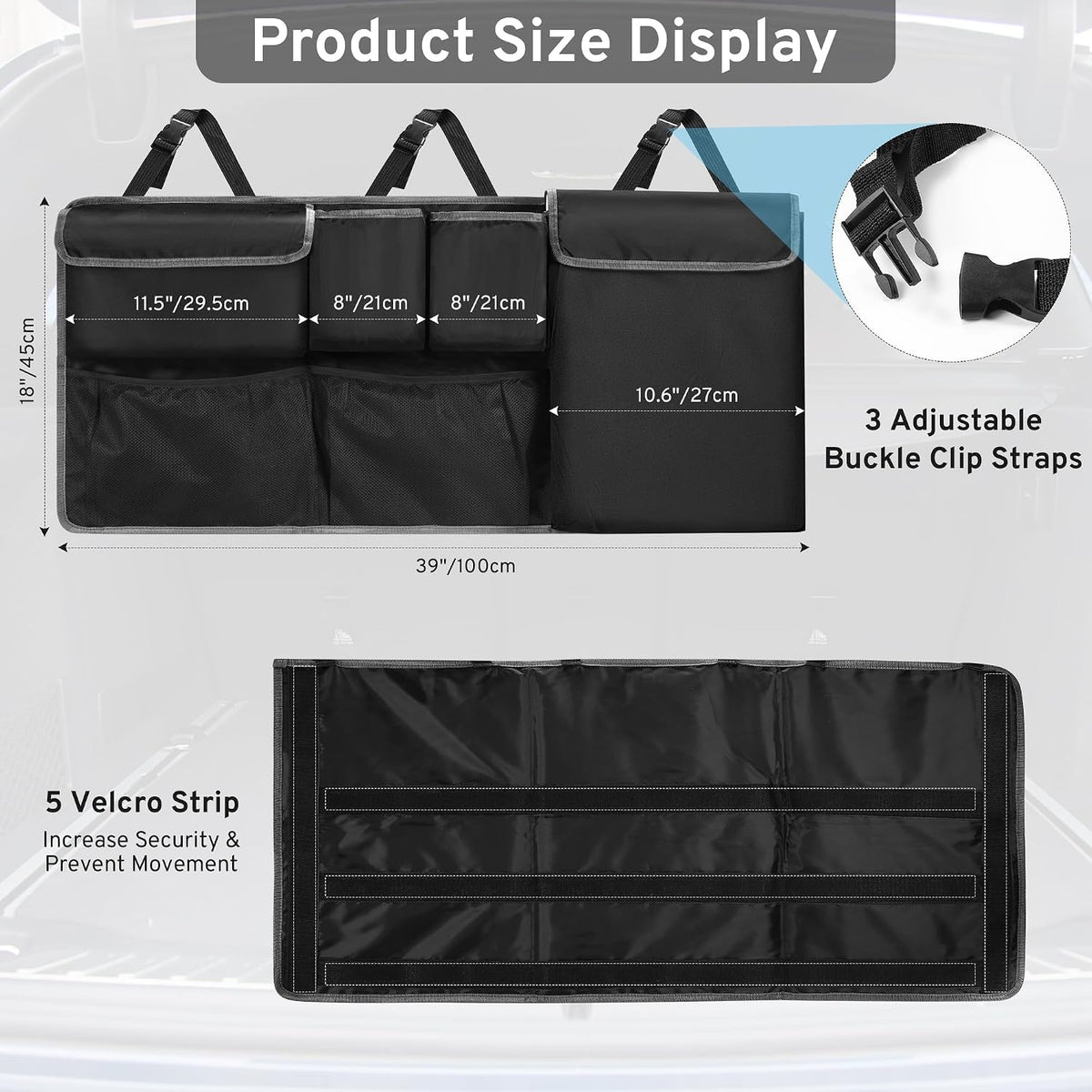 Car Trunk Organizer Storage for Chevy Equinox Traverse Trax Tahoe Blazer