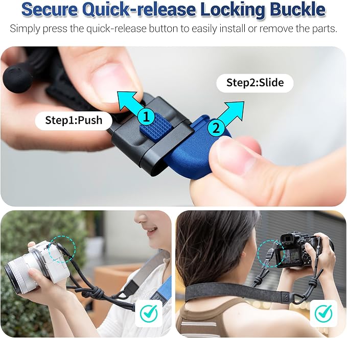 Blue Minimalist Denim lifestyle Camera Shoulder Neck Strap