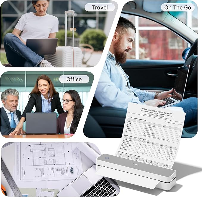 HPRT Portable Thermal Printer-Inkless Printer, Supports Thermal Paper&Labels