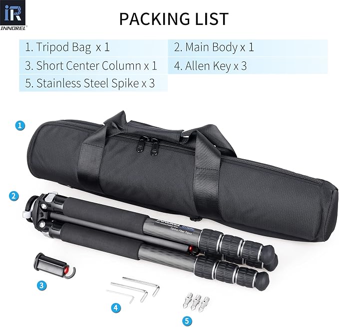 Carbon Fiber Tripod-INNOREL GT324C Professional Compact Portable Tripod