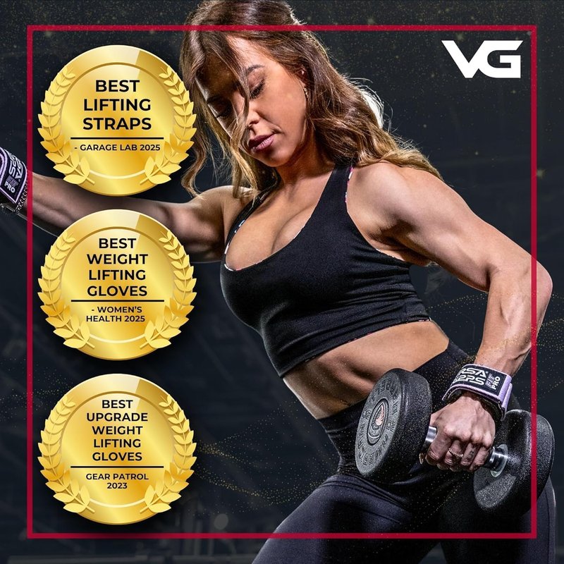 Versa Gripps Pro, Made in USA, Wrist Straps for Weightlifting Alternative, Best Training Accessory, R/L, Silver