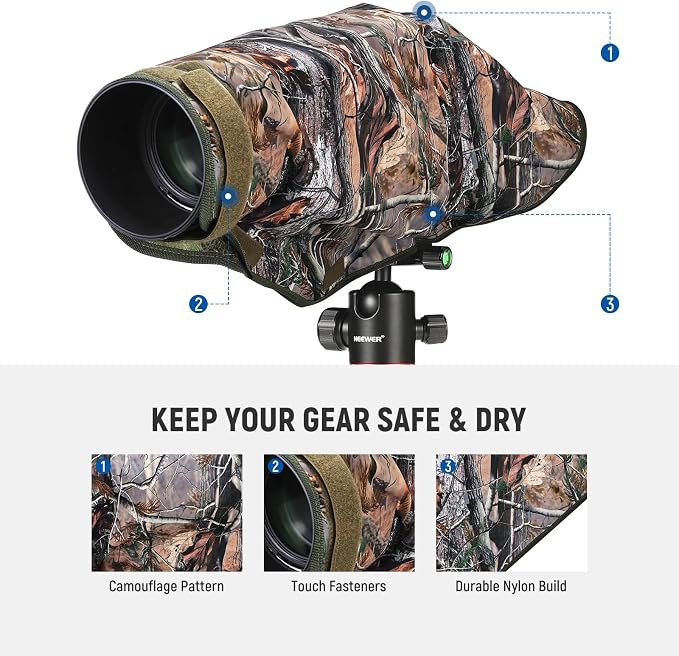 NEEWER PB019 Camera Rain Cover XL Large Waterproof Raincoat Protective Cover