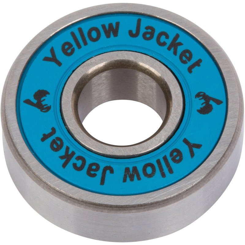 Yellow Jacket Premium Inline Skate Bearings, Roller Skate Bearings, 608, ABEC 9, Bomber Blue (Pack of 16)