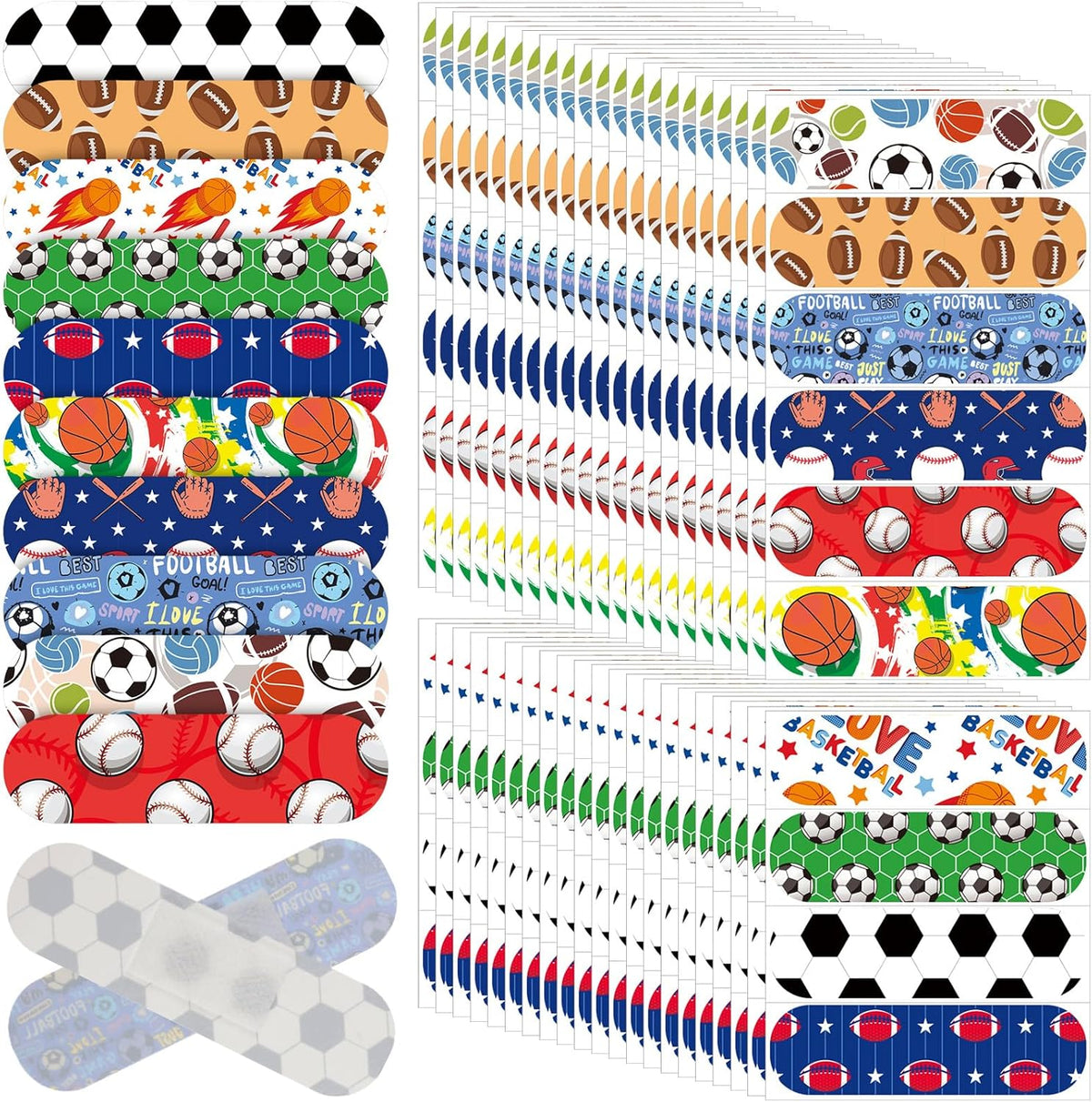 Patelai Kids Bandages - 10 Colorful Styles, Waterproof & Breathable Adhesive Protection for Cuts