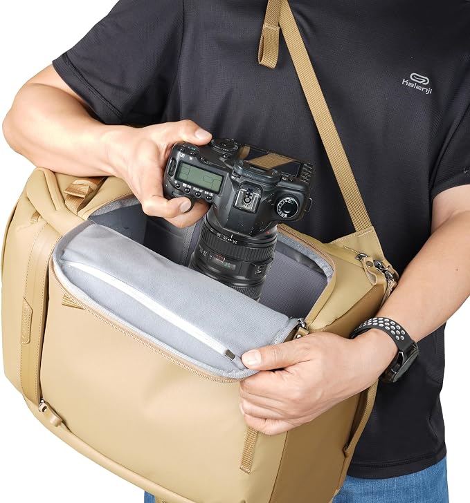 VANGUARD VEO Metro B20L Camera & Everyday Backpack – Fits 70–200mm Attached