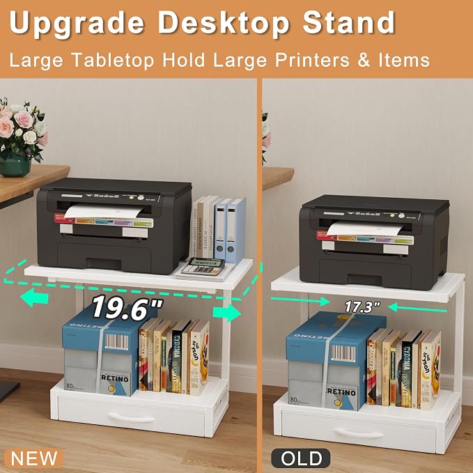YAOHUOO 2-Tier Desktop Printer Stand