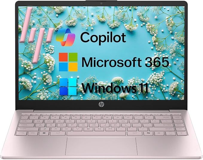 HP 14" Laptop 2026 Edition, Intel Processor, 8GB RAM, 256GB SSD | Copilot AI, Long Battery Life, Lightweight 3.11 lbs, Microsoft 365 included, Windows 11 for Students & Office