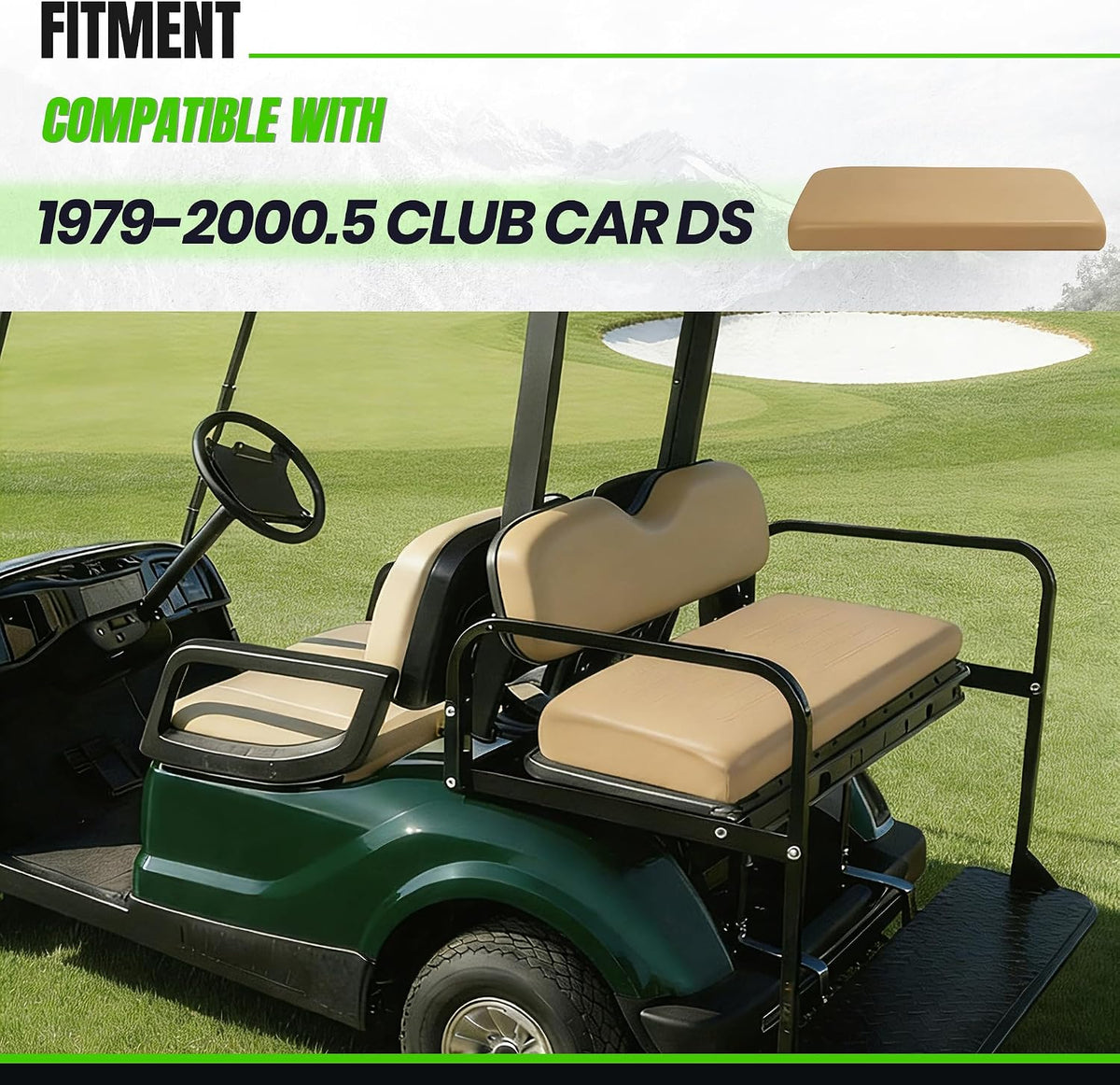 ECOTRIC Golf Cart Seat Compatible with Club Car DS Models Seat Cushion