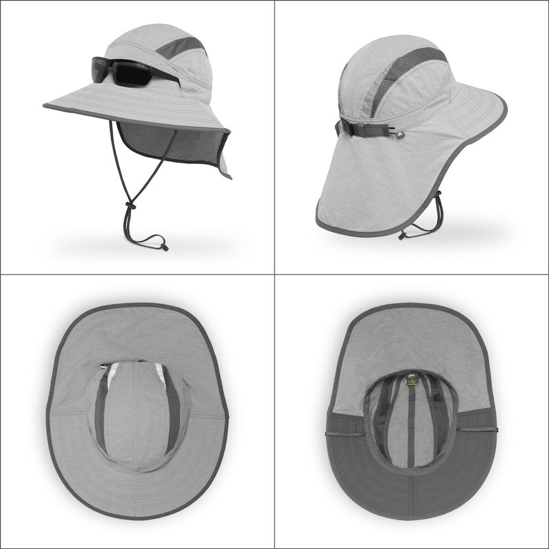 Sunday Afternoons Ultra Adventure Hat - UPF 50+ Sun Hat for Men & Women with Neck Cape, Adjustable Fit, Breathable, Water-Resistant Design for Hiking, Fishing, or Outdoor Travel, Tan Melange, L/XL