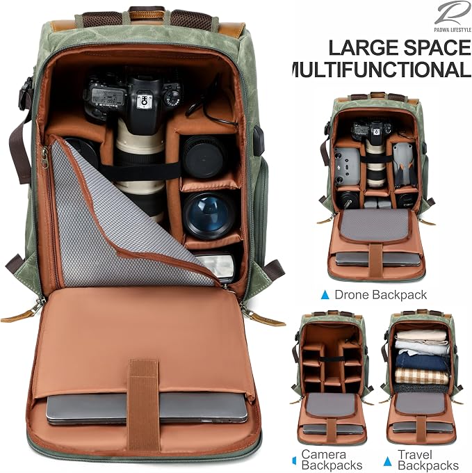 Padwa Lifestyle Green Camera Backpack