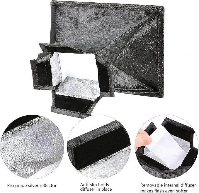 waka Flash Diffuser Light Softbox, Speedlight Softbox Collapsible