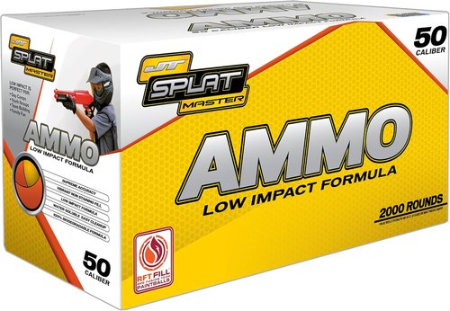 JT Splatmaster 2000ct Paintballs - 50 Caliber with Bright Yellow Fill for Enhanced Visibility