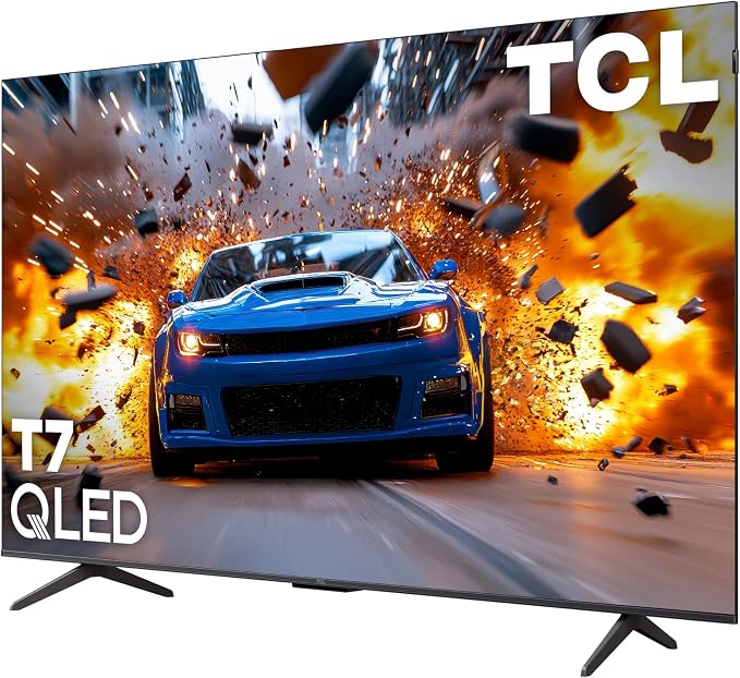 TCL 65" T7 4K QLED Google TV with 144Hz Gaming (65T7) | Smooth Motion for Sports & Gaming