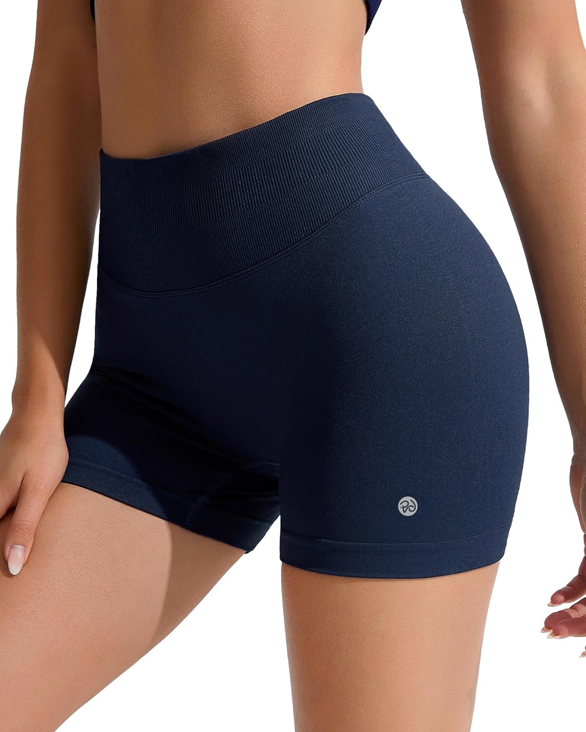 RIOJOY Gym Shorts - 4'' Seamless Workout Shorts for Women | Tummy Control & No Front Seam Design