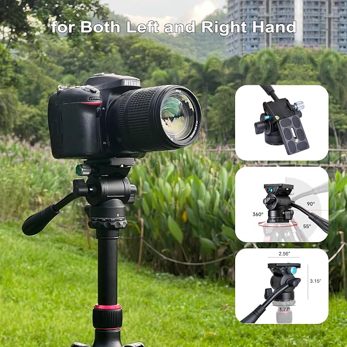 Camera Tripod, Aluminum Heavy Duty Tripod
