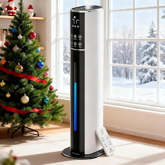 9L/2.5Gal Humidifier, Top Fill Quiet Cool Mist Humidifiers for Bedroom, Covers 550ft²,100H Runtime, 3 Mist Modes Humidifier Large Room, Home, Office, Plants with essential oil diffuser