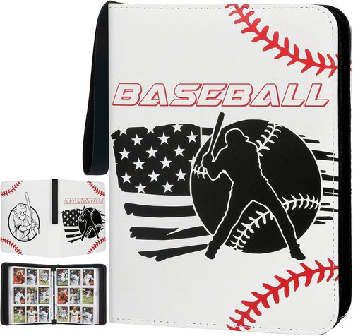 Baseball Card Binder - 900 Pockets Trading Card Holder with Sleeves | Compatible with Topps Cards