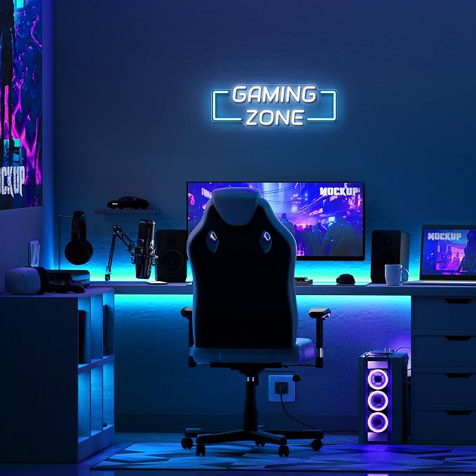 Kavaas Game Zone Neon Sign for Gameroom Wall Decor LED Light Signs