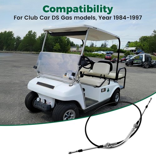 10L0L 63 Inch Transmission Shift Forward Reverse Cable for Club Car DS Gas Golf Cart 1984-1997, Replace OEM 1013085