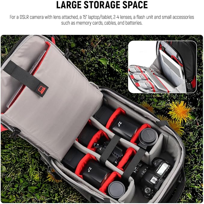 Neewer 2-in-1 Rolling Camera Backpack Trolley Case