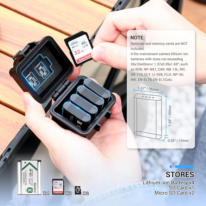 Sony Ricoh Canon Olympus Battery & Memory Card Case